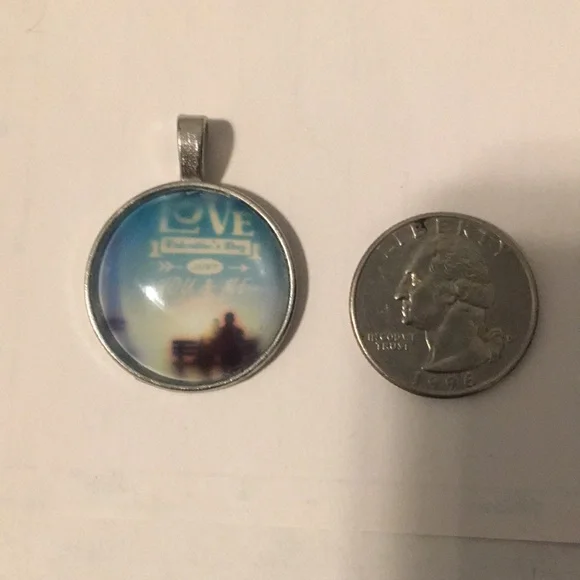 Glass Dome Charm Necklace - Picture 3 of 3